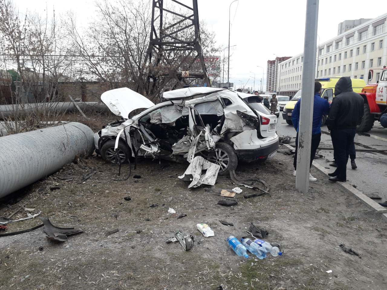 Жуткая авария в Тюмени попала на видео