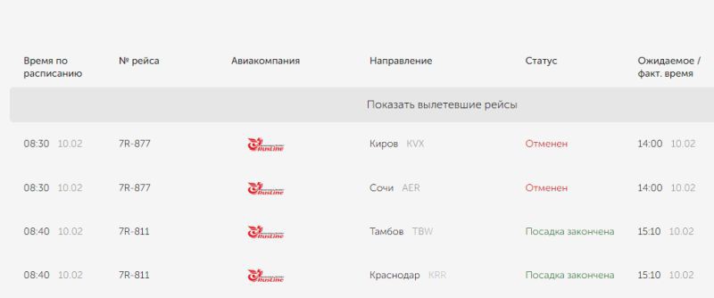 Из Кольцово уже несколько часов не могут вылететь два рейса